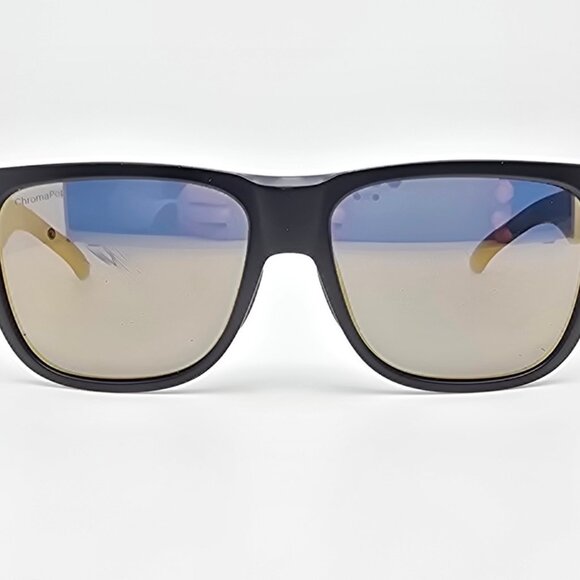 Smith Lowdown 2 Black Frame ChromaPop Polarized Gold Mirror Lens Sunglasses 55mm - Picture 3 of 14